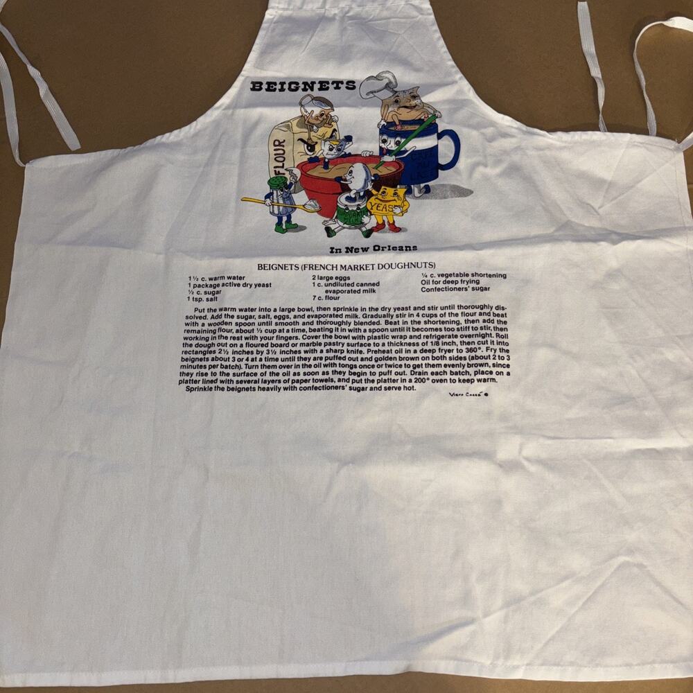 New Orlean Beignets Recipe Apron Kitchen Baking Mardis Gras